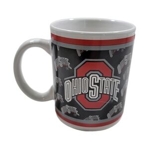 Ohio State University Mug Cup White Red Black Ceramic